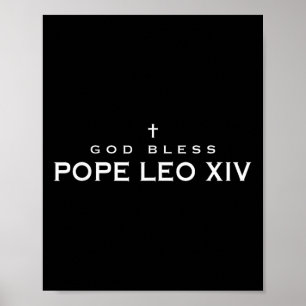 God zegene Paus Leo XIV Robert Francis Prevost Pop Poster