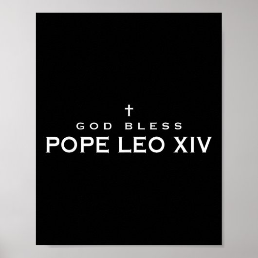 God zegene Paus Leo XIV Robert Francis Prevost Pop Poster (Voorkant)
