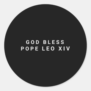 God zegene Paus Leo XIV Ronde Sticker