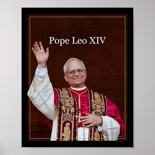 God zegene Paus Leo XIV Shirt Poster (Voorkant)