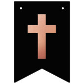 God zegene Roos Goud Zwart Religieus Bevestiging Vlaggetjes (Eerste vlag)