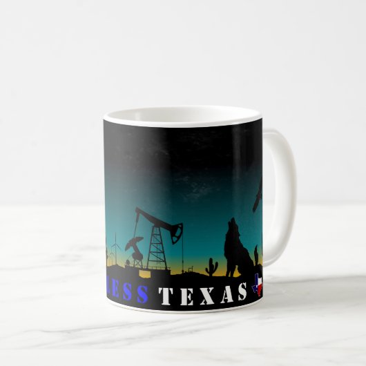 God zegene Texas Lone Star State Koffiemok (Voorkant rechts)