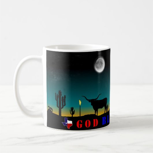 God zegene Texas Lone Star State Koffiemok (Links)