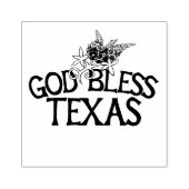 God zegene Texas "Trots Texaan" Texas Bluebonnets Rubberstempel (Afrduk)
