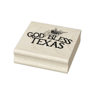 God zegene Texas "Trots Texaan" Texas Bluebonnets Rubberstempel