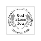 God zegene u Bay Laurel met retouradres Rubberstempel (Afrduk)