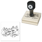 God zegene u bloemetjesbanner rubberstempel (Gestempeld)