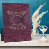 God zegene u Giraffes Art Print / Design Fotoplaat (Zijkant)