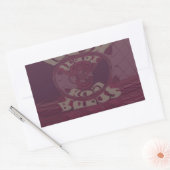 God zegene u Giraffes Art Print / Design Rechthoekige Sticker (Envelop)