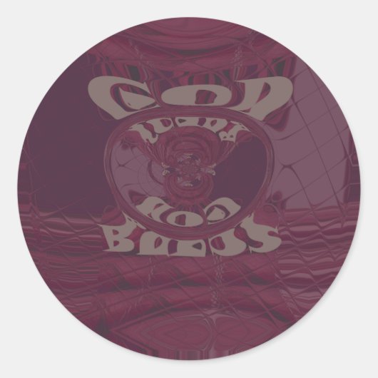 God zegene u Giraffes Art Print / Design Ronde Sticker (Voorkant)