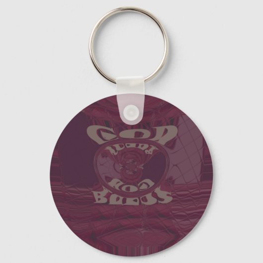 God zegene u Giraffes Art Print / Design Sleutelhanger (Voorkant)