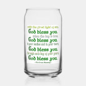 God zegene u Ierse zegen Blikvorm Glas (Voorkant)