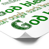 God zegene u Ierse zegen Poster (Hoek)