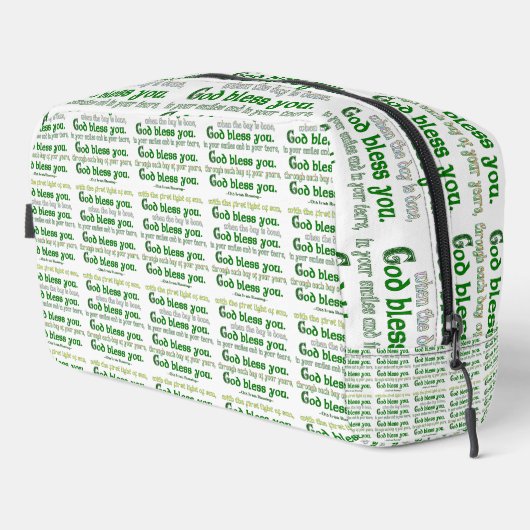 God zegene u Ierse zegen Toilettasje (Rechterhoek)