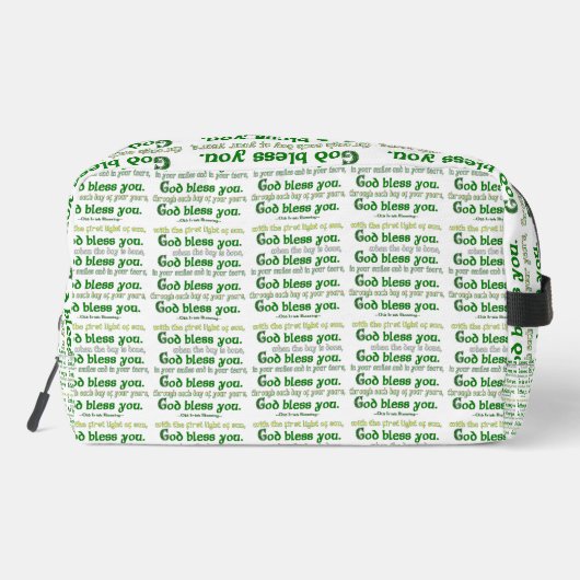 God zegene u Ierse zegen Toilettasje (Achterkant)