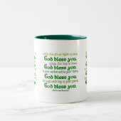 God zegene u Ierse zegen Tweekleurige Koffiemok (Center)