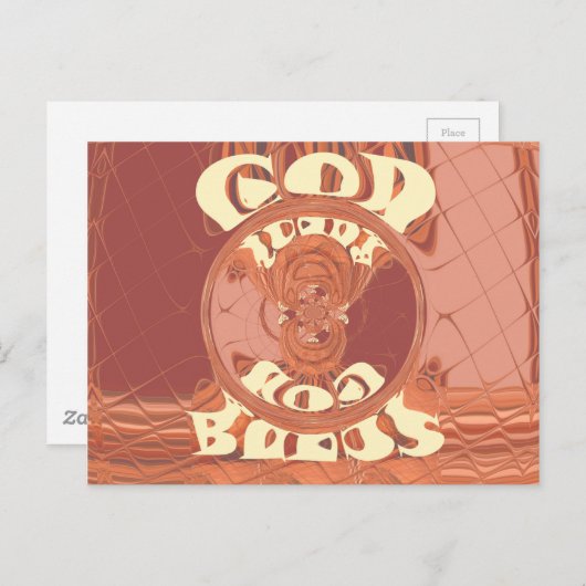 God zegene u met het Inspirerend tekstontwerp. Briefkaart (Voorkant / Achterkant)