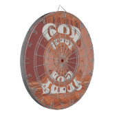God zegene u met het Inspirerend tekstontwerp. Dartbord (Voorkant Links)