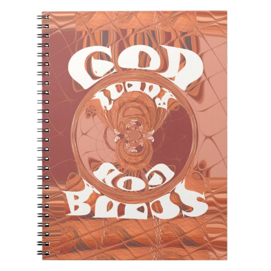 God zegene u met het Inspirerend tekstontwerp. Notitieboek (Voorkant)