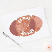 God zegene u met het Inspirerend tekstontwerp. Ovale Sticker (Envelop)