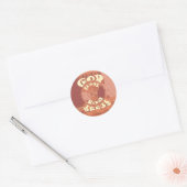 God zegene u met het Inspirerend tekstontwerp. Ronde Sticker (Envelop)