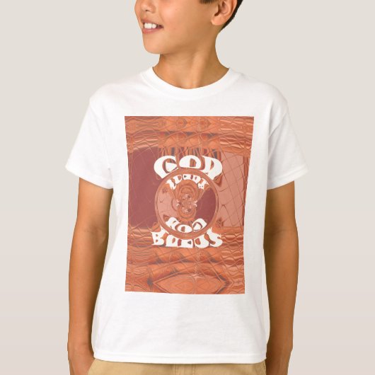 God zegene u met het Inspirerend tekstontwerp. T-shirt (Voorkant)