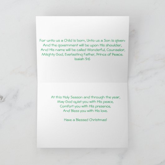 God zegene u met Kerstmis Feestdagen Kaart (Binnen)