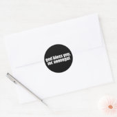 God zegene u, Mr. Vonnegut Ronde Sticker (Envelop)