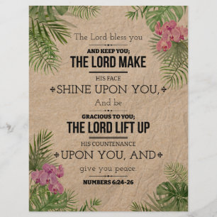 God zegene u (Numeri 6:24-26) Flyer