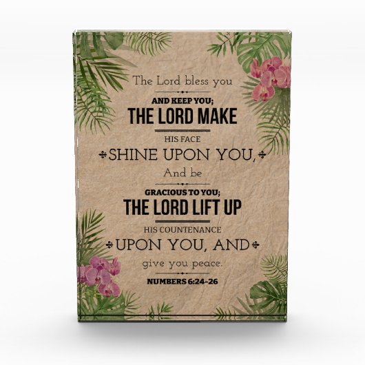 God zegene u (Numeri 6:24-26) Fotoblokken (Voorkant)