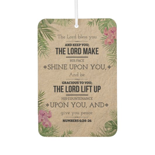 God zegene u (Numeri 6:24-26) Luchtverfrisser (Voorkant)