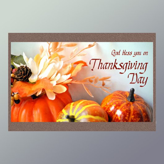 God zegene u op de Dag van de Thanksgiving Poster