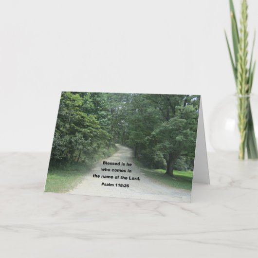 God zegene u Pastoor, Psalm 118:26 Kaart (Voorkant)