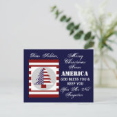 GOD ZEGENE U SOLDAAT KERST KAART (Staand voorkant)