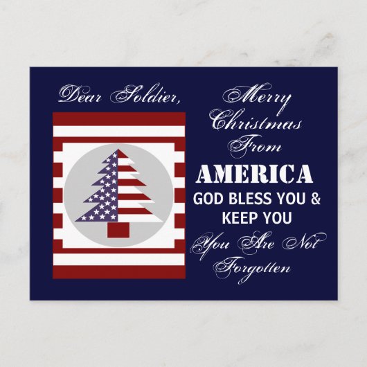 GOD ZEGENE U SOLDAAT KERST KAART (Voorkant)