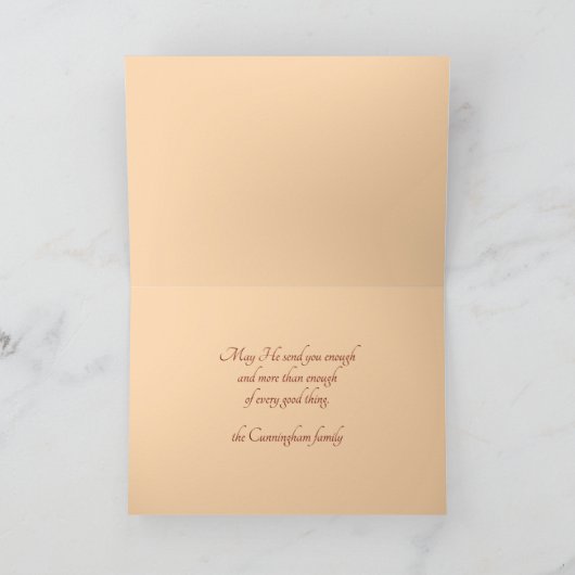 God zegene u Thanksgiving Wenskaart Kaart (Binnen)