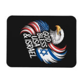 God zegene USA Israël Magneet (Horizontaal)