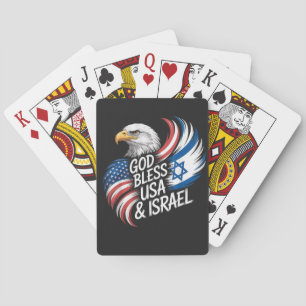 God zegene USA Israël Pokerkaarten