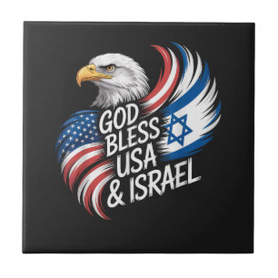 God zegene USA Israël Tegeltje