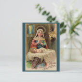 God zegene uw kersttijd briefkaart (Staand voorkant)
