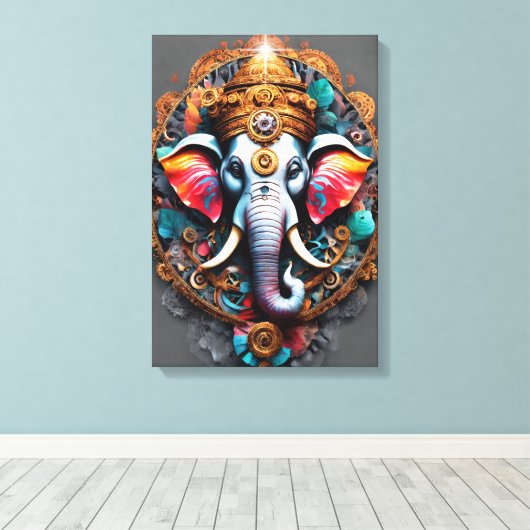 God zegenen * Het ontsluiten van de zegeningen van Canvas Afdruk (Insitu (Houten vloer))