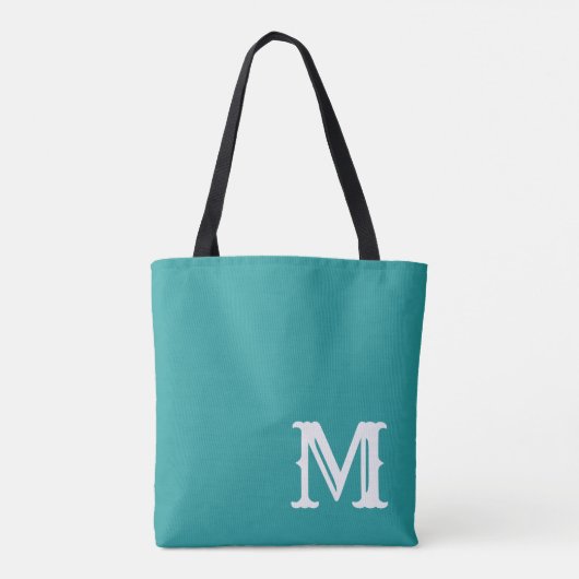 GOD ZEGT Bijbelverzen met monogram Tote Bag (Achterkant)