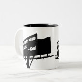 God zegt dat het niet meer met Billboard mok gaat. (Voorkant links)