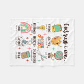 God zegt dat ik 100 dagen Christelijke student ben Fleece Deken (Voorkant (Horizontaal))