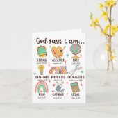 God zegt dat ik 100 dagen Christelijke student ben Kaart (Gele Bloem)