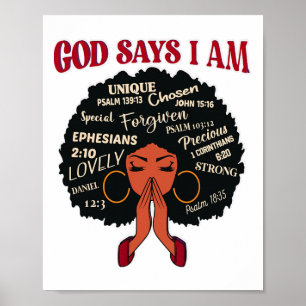 God zegt dat ik Afro-Afrikaanse Nubische vrouw ben Poster