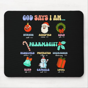 God Zegt Dat Ik Apotheker Ben Kerst Apotheek Tech Muismat
