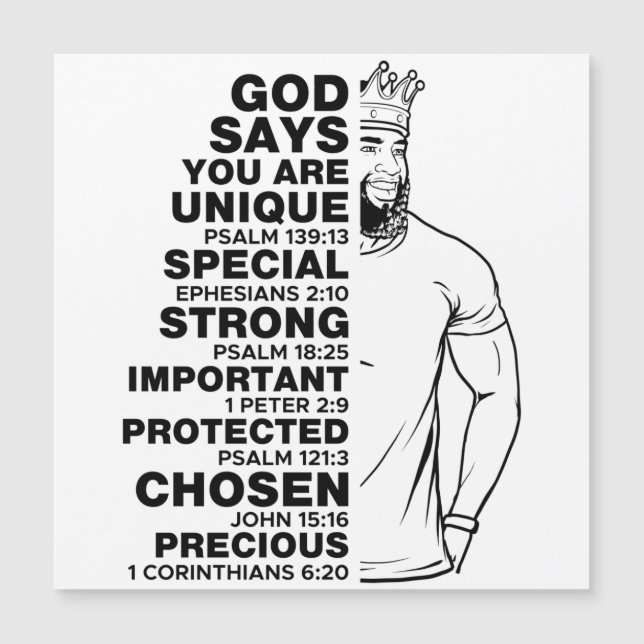 God zegt dat ik ben Black King Melanin Man Bruh Br (Voorkant)