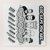 God zegt dat ik ben Black King Melanin Man Bruh Br Legpuzzel (Horizontaal)