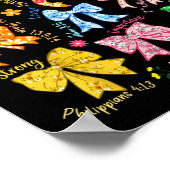 God zegt dat ik ben Coquette Bow Floral Christelij Poster (Hoek)